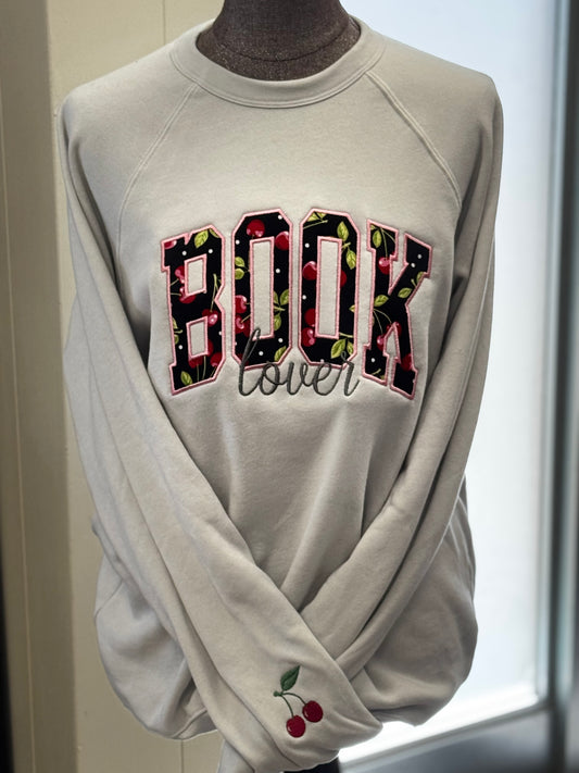 Embroidered Book Lover Sweatshirt