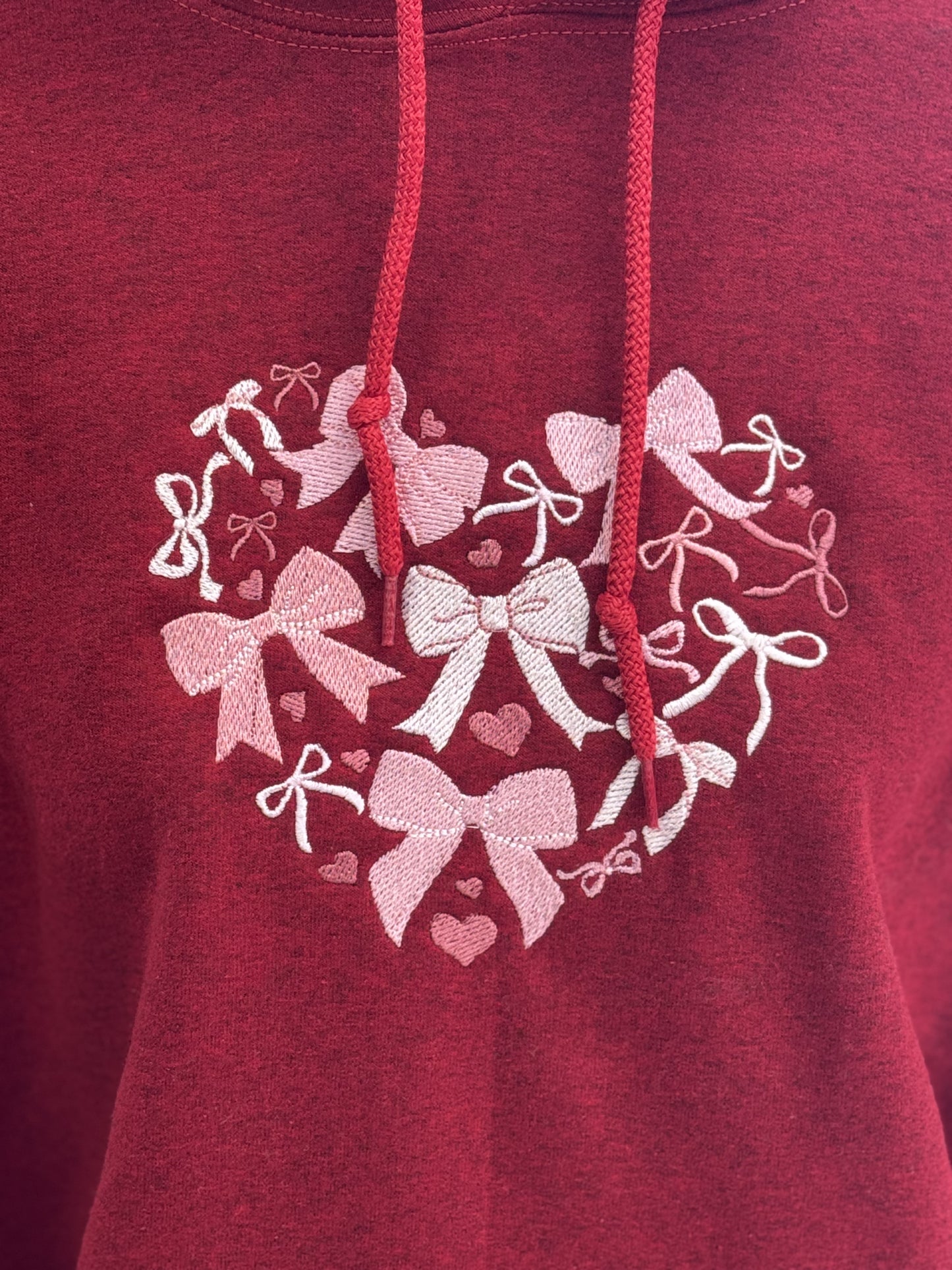 Embroidered Heart made of bows Sweatshirt