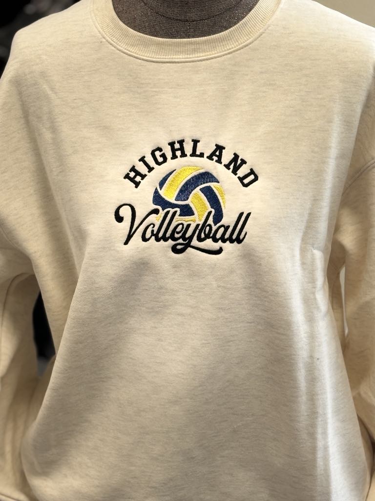 Embroidered Team Volleyball Sweatshirt