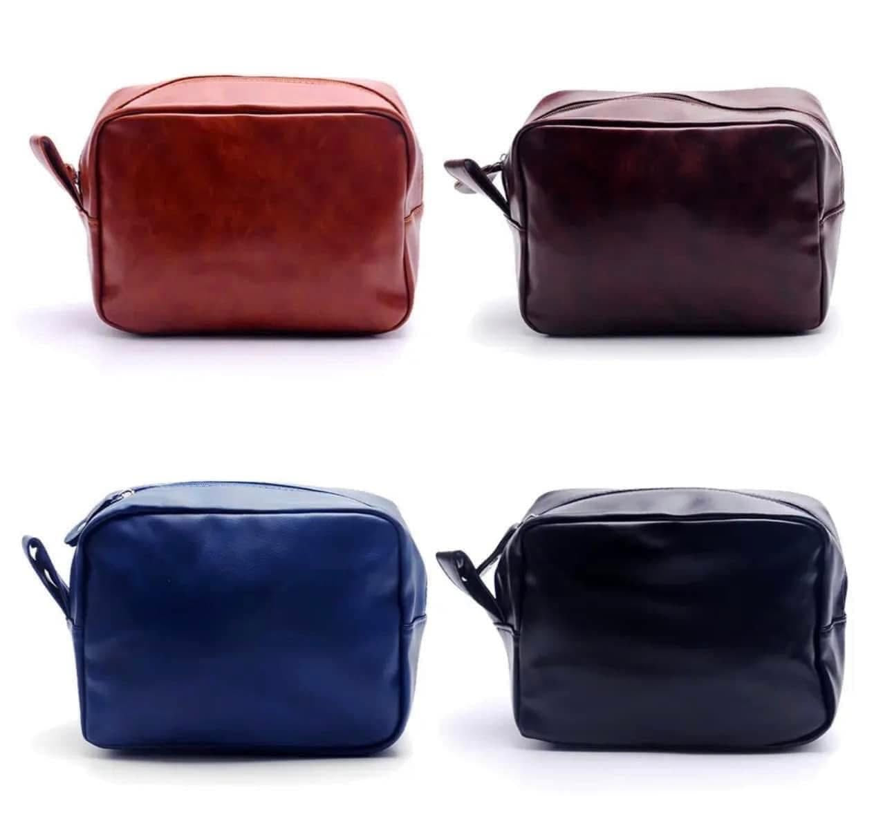 Embroidered Leather Man Bag