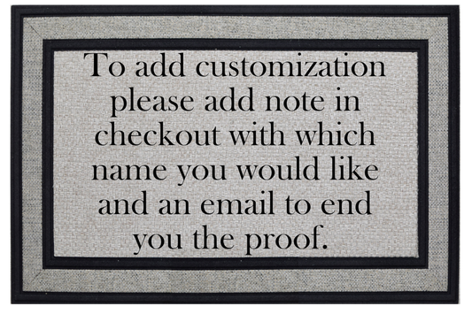 Personalized Welcome to Family Home