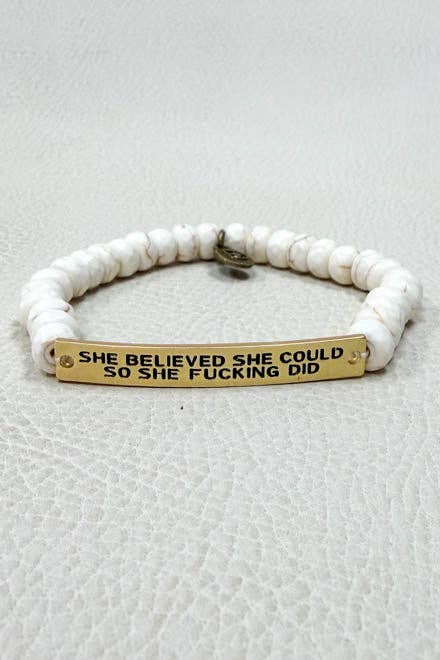 New Sassy Bracelets: New Make Shit Happen-Silver