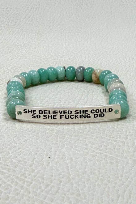 New Sassy Bracelets: New She Believed-Bronze