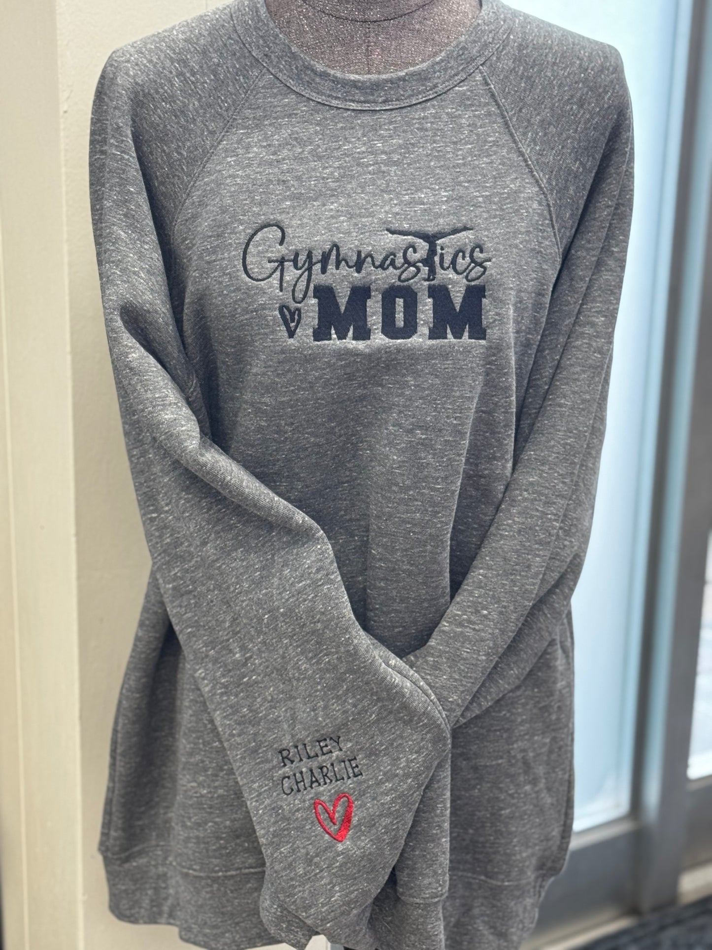 Embroidered Gymnastics MOM Sweatshirt