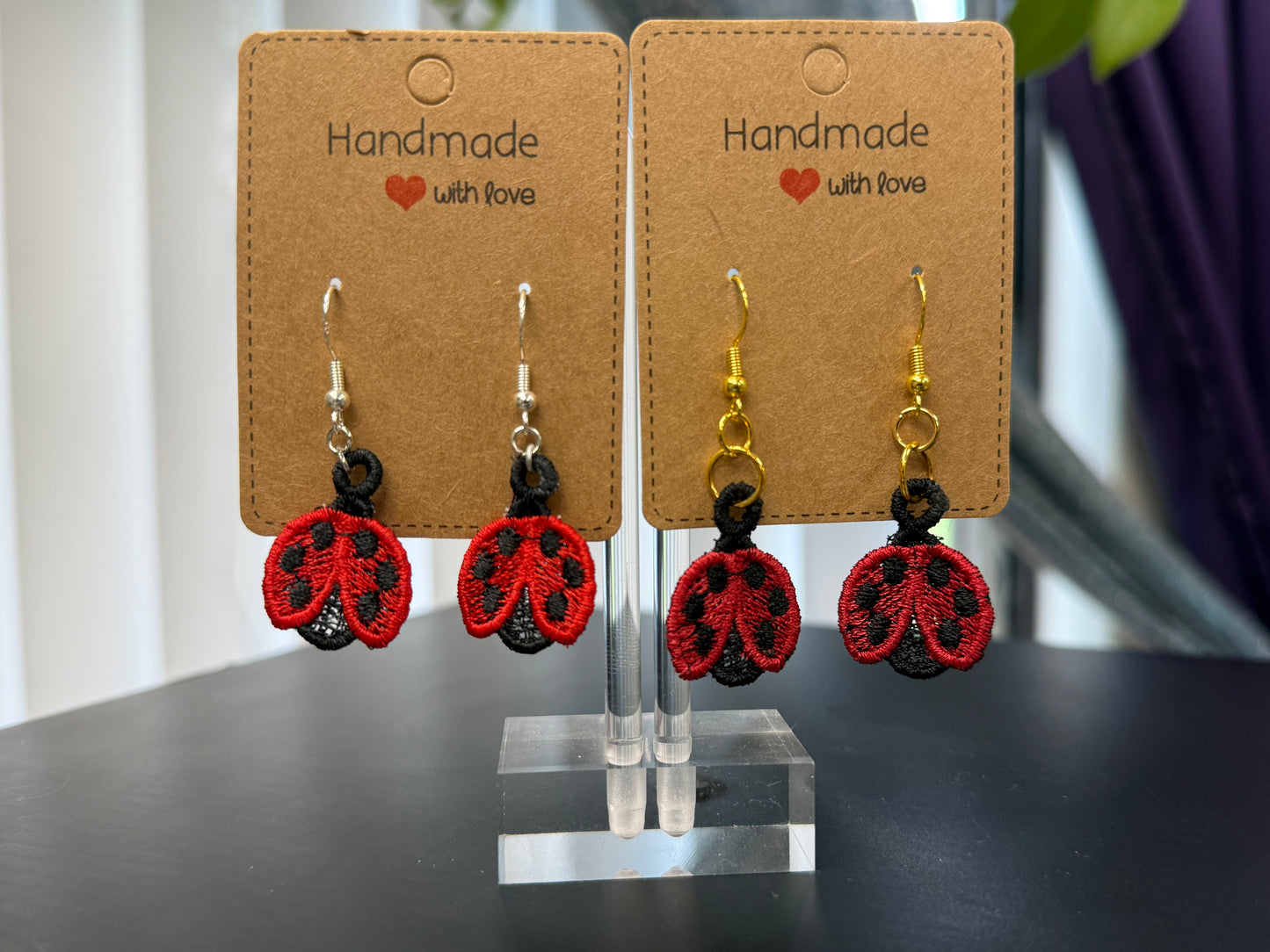 Embroidered Earrings