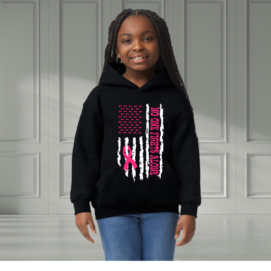 NO ONE FIGHTS ALONE  YOUTH Sweatshirt