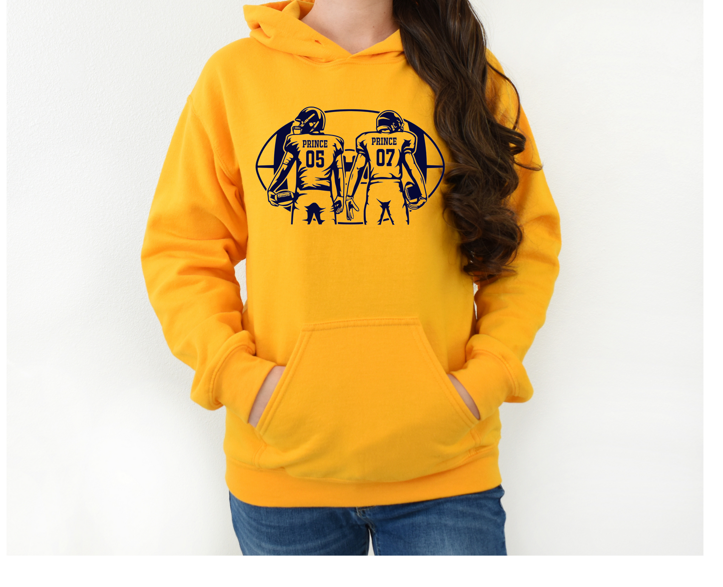 Personalized Football Duo Hoodie