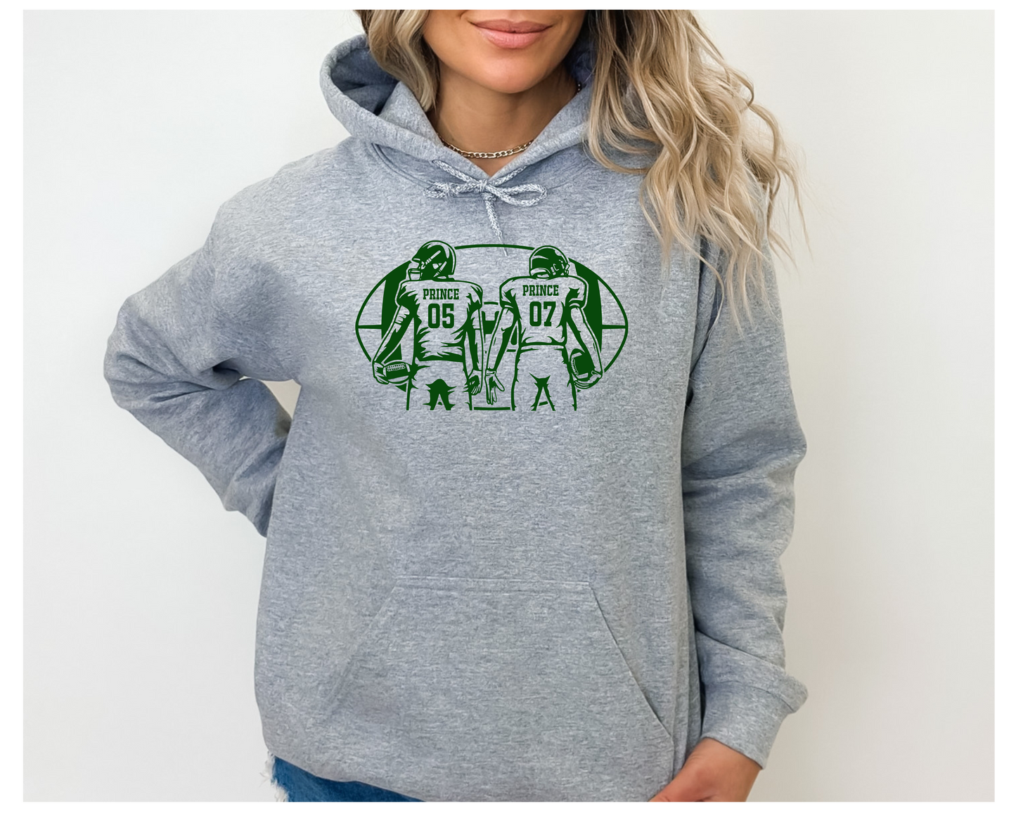 Personalized Football Duo Hoodie