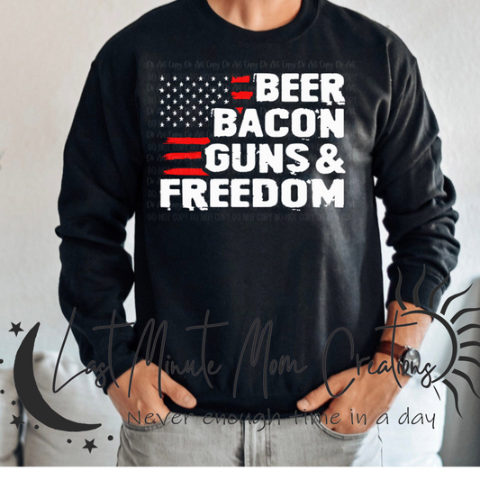 Beer,Bacon,Guns,Freedom T-Shirt
