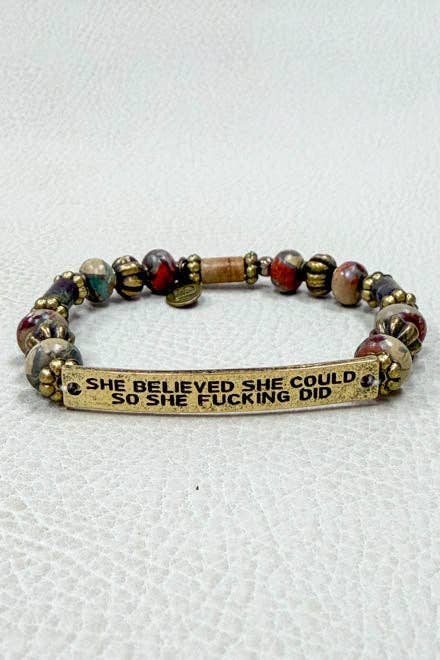 New Sassy Bracelets: New Make Shit Happen-Silver