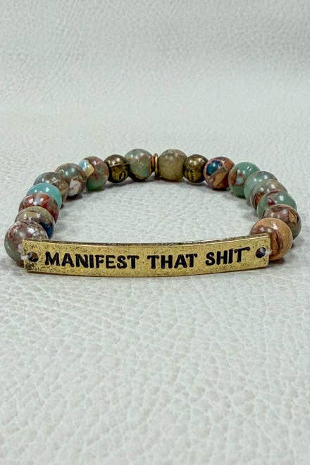 New Sassy Bracelets: New Make Shit Happen-Silver