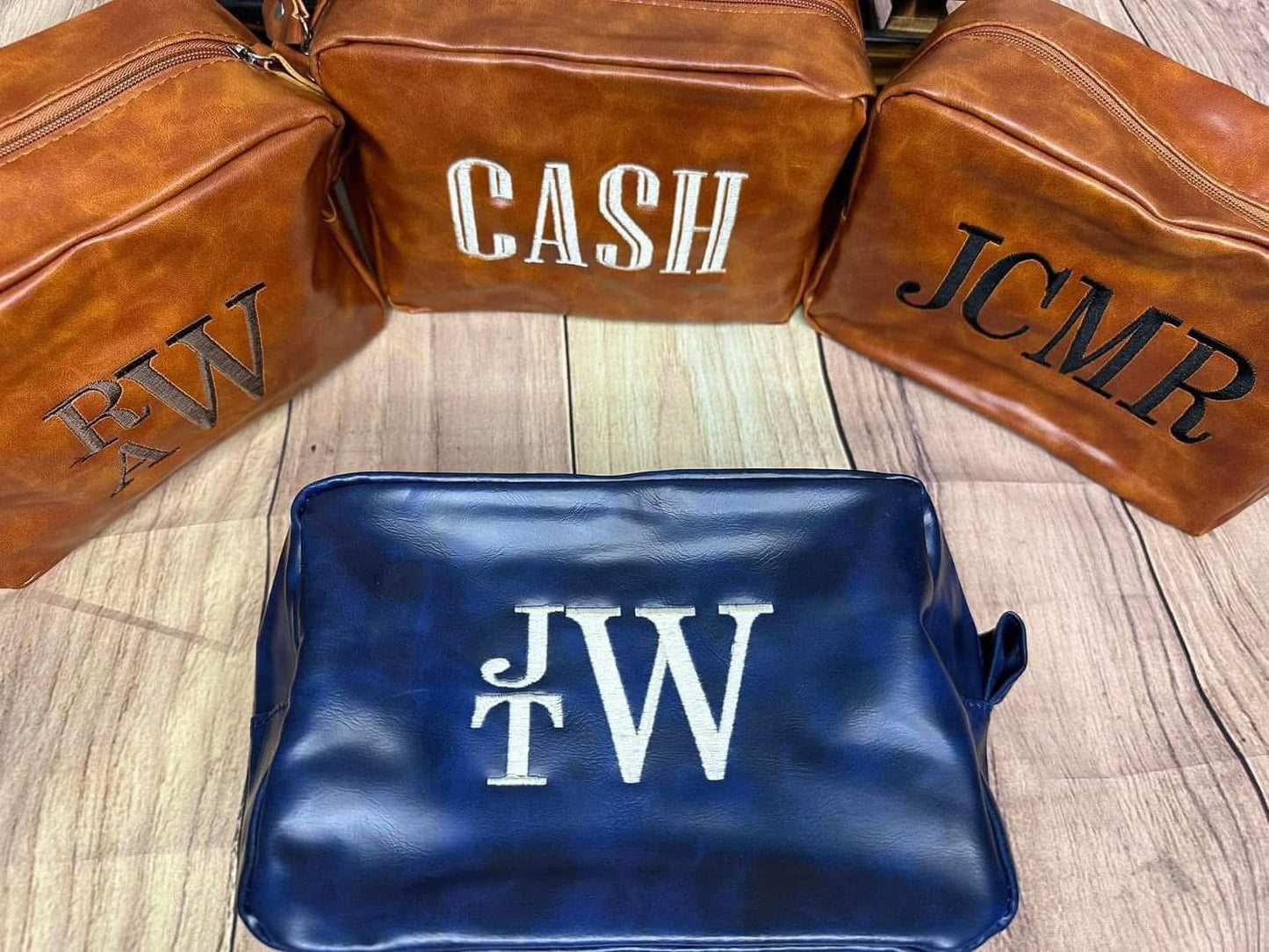 Embroidered Leather Man Bag