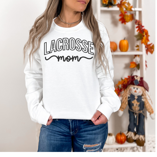 Lacrosse Mom Embroidered Sweatshirt