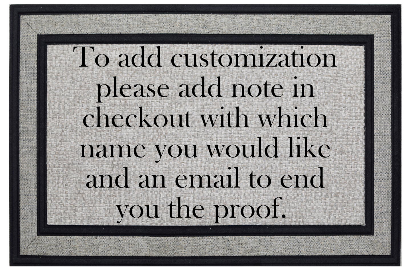 Personalized Welcome to Family Home